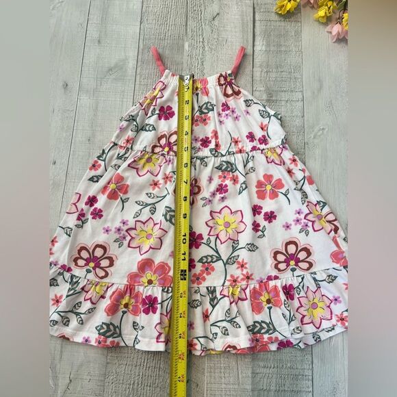 Carter's Floral Tiered Jersey Dress Size 24 Months Summer Flowy Casual Beach - Picture 2 of 4